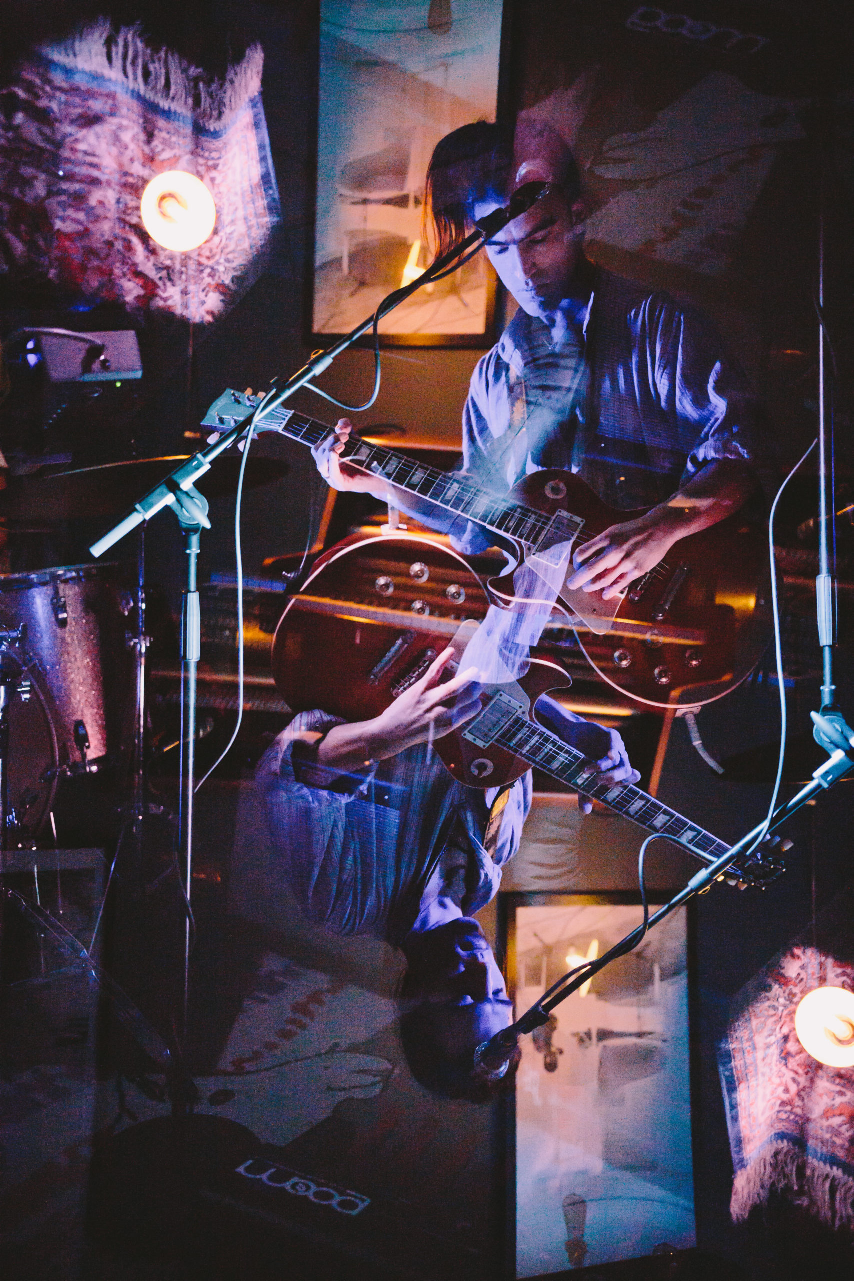 David Smale Playing at Saunton Studios abstract